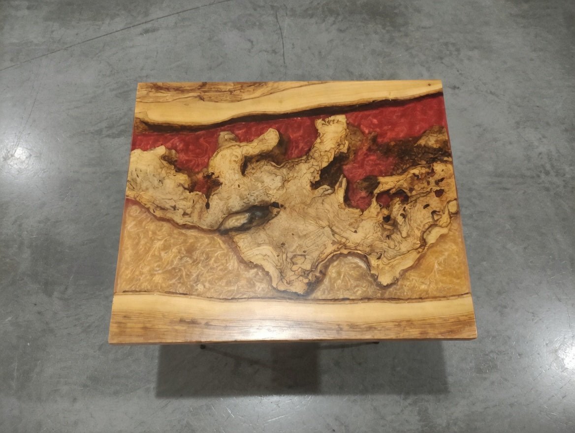 Epoxy Coffee Table from Olive Root 50cm