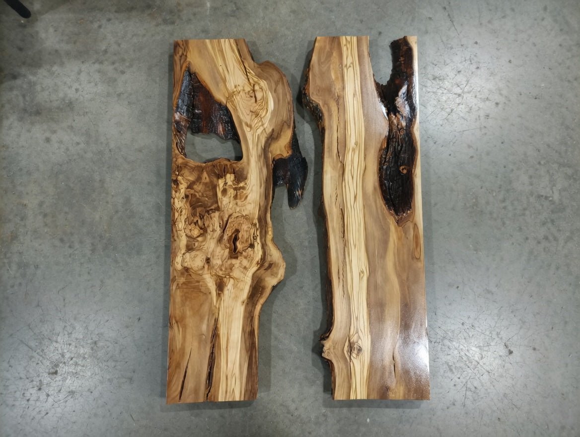 Olive Wood Slab for DIY Epoxy River Table 50cm