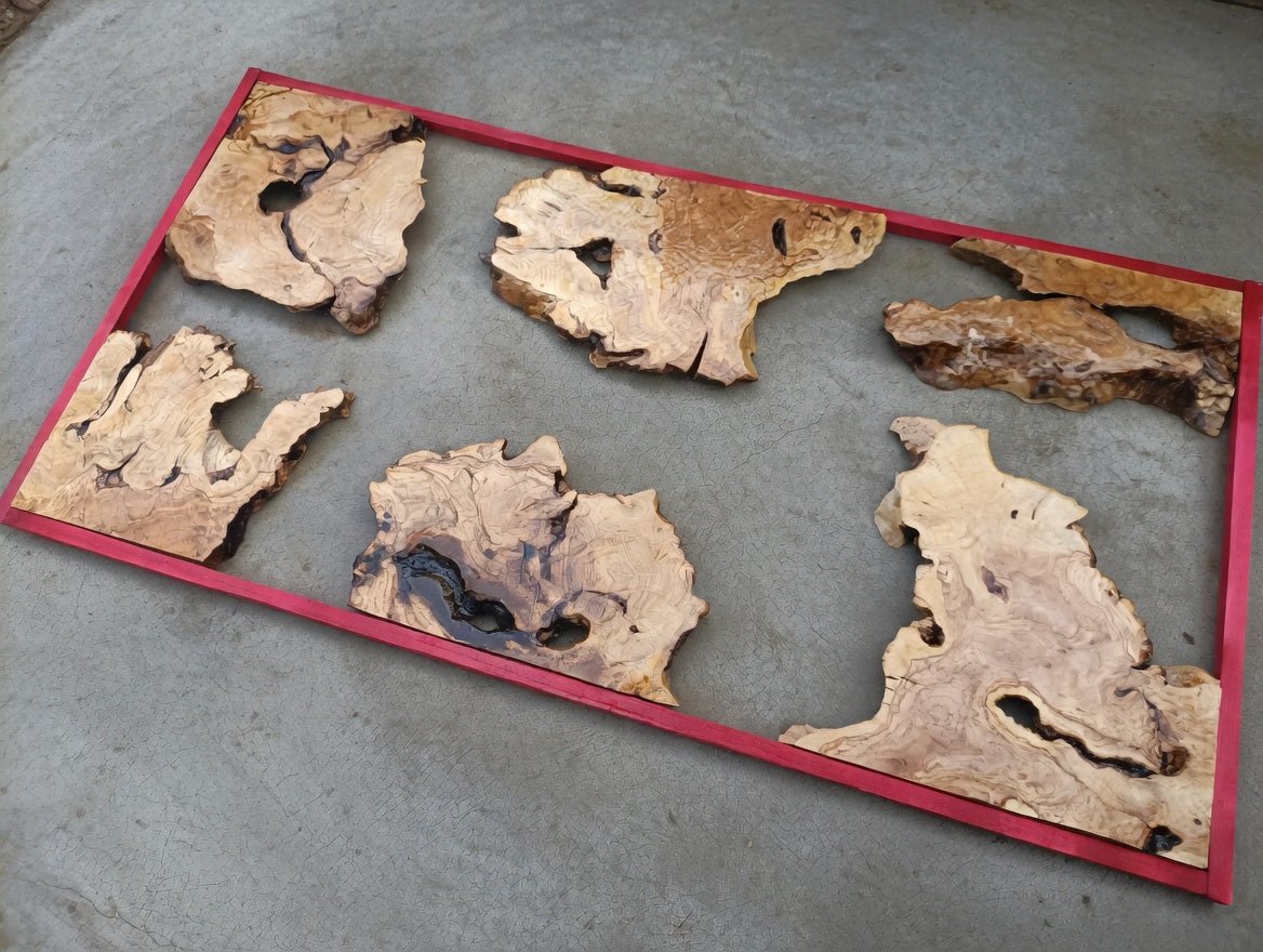 Olive Slab Set for River Table 60cm - 80cm - 120cm - 180cm