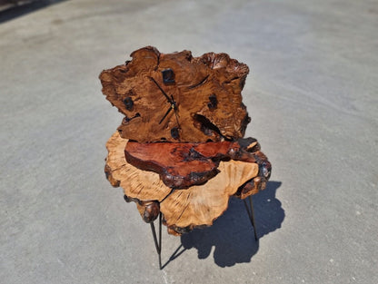 Olive Root Table Clock 12"