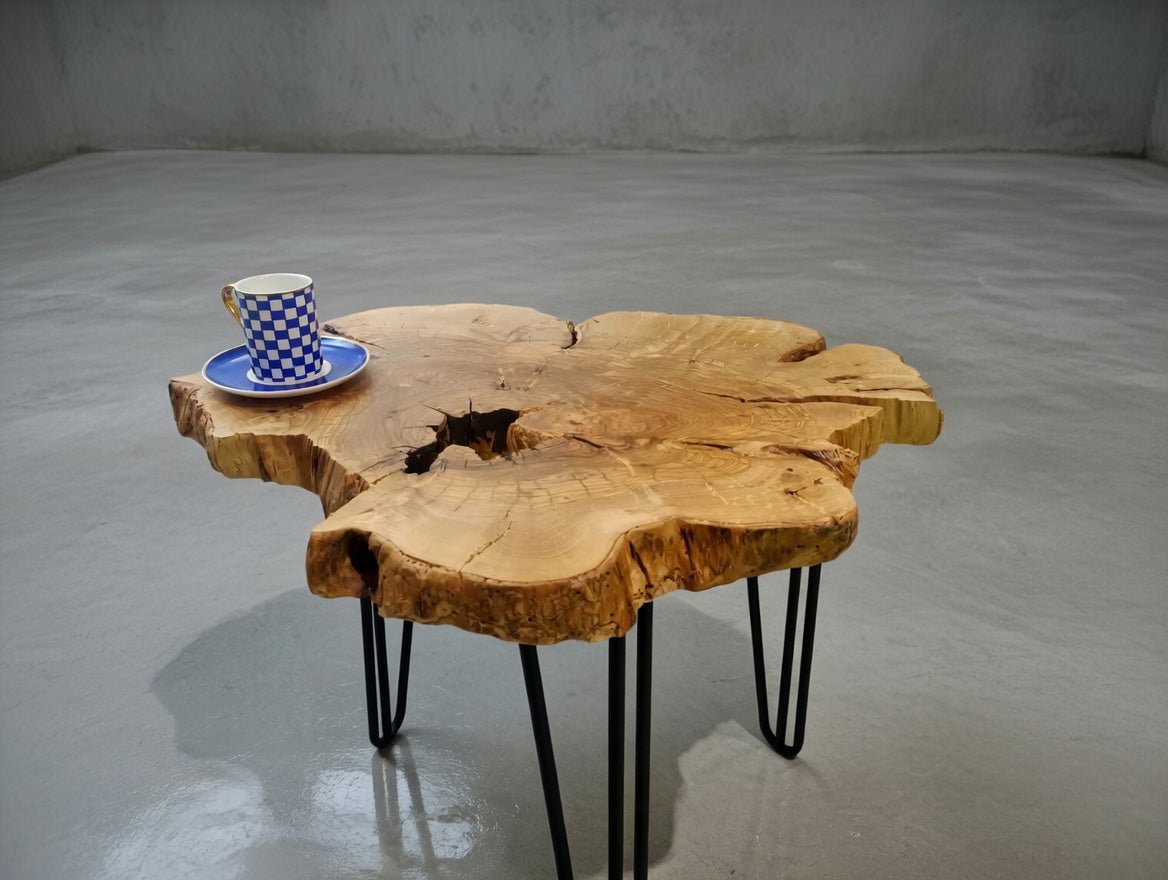Live Edge Olive Side Table 60cm
