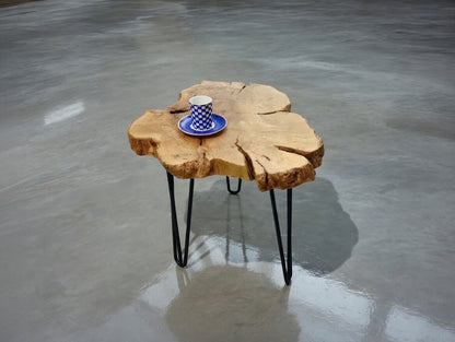 Live Edge Olive Side Table 60cm