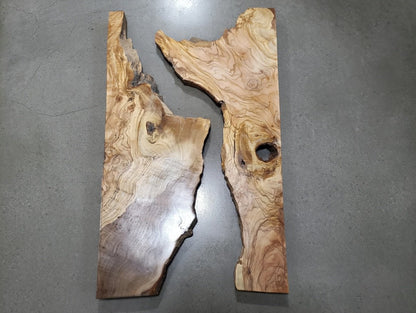 Olive Wood Slab for DIY Epoxy River Table 60cm