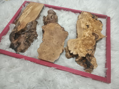 Olive Slab Set for Vertical River Table 60-80-120