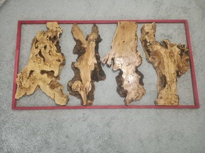 Olive Slab Set for Vertical River Table 60-80-120