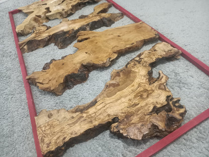 Olive Slab Set for Vertical River Table 60-80-120
