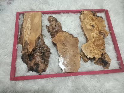 Olive Slab Set for Vertical River Table 60-80-120