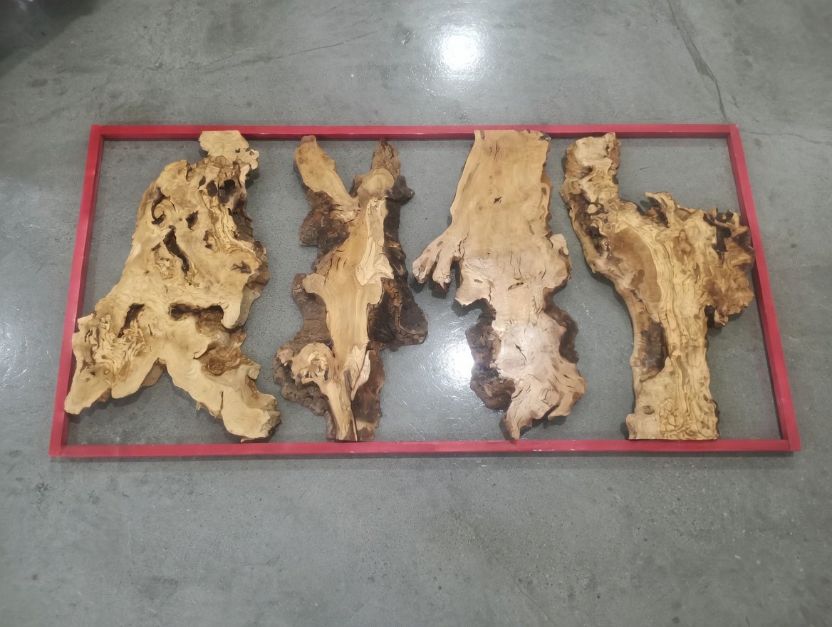 Olive Slab Set for Vertical River Table 60-80-120