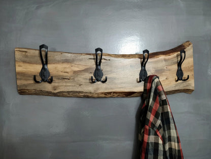 Live Edge Pine Coat Rack 60cm - 80cm