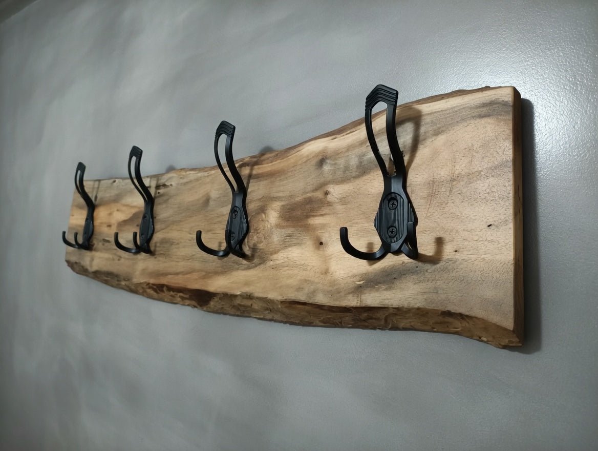 Live Edge Pine Coat Rack 60cm - 80cm
