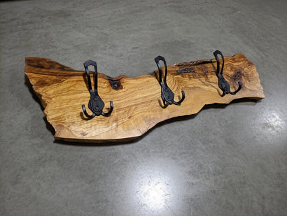 Live Edge Pine Coat Rack 60cm - 80cm
