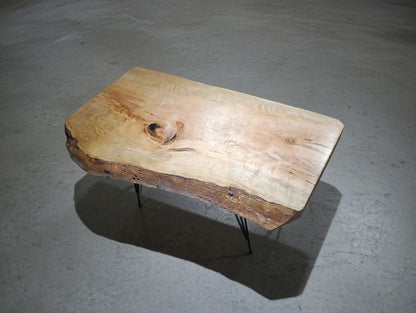 Live Edge Poplar Coffee Table 80cm - 90cm