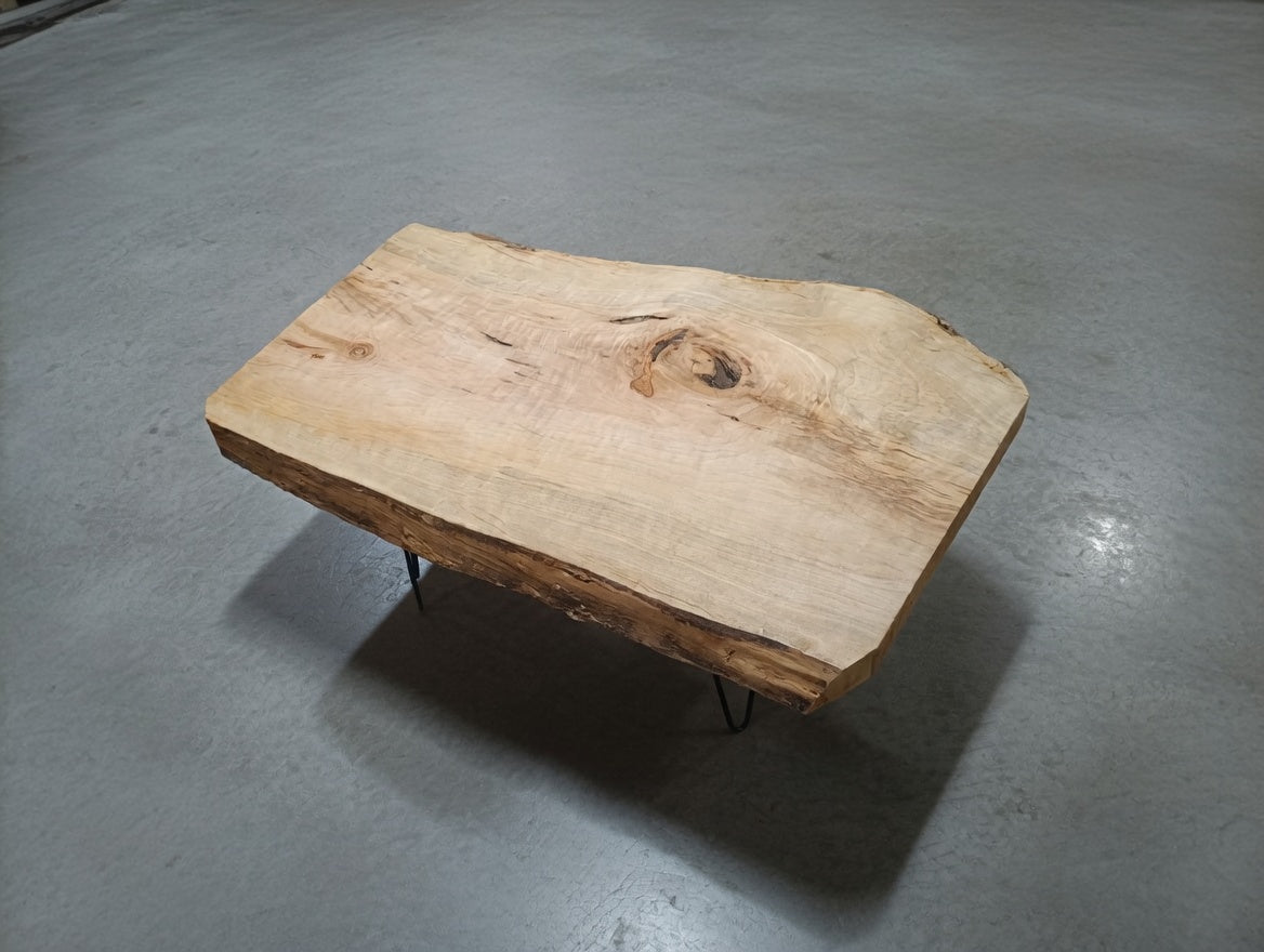Live Edge Poplar Coffee Table 80cm - 90cm