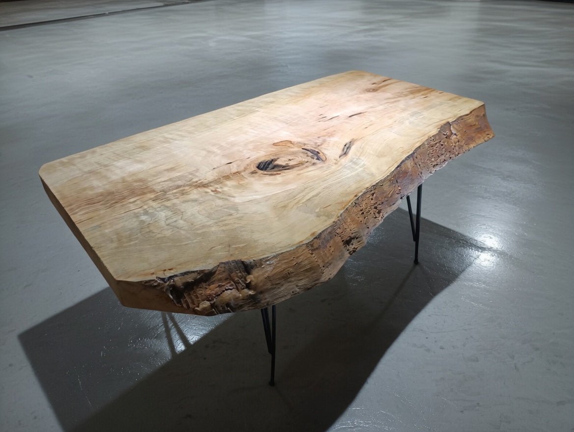 Live Edge Poplar Coffee Table 80cm - 90cm