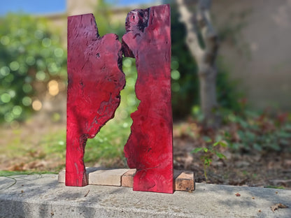 Red Olive Wood Slab for DIY Epoxy River Table 50cm
