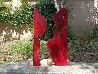 Red Olive Wood Slab for DIY Epoxy River Table 50cm