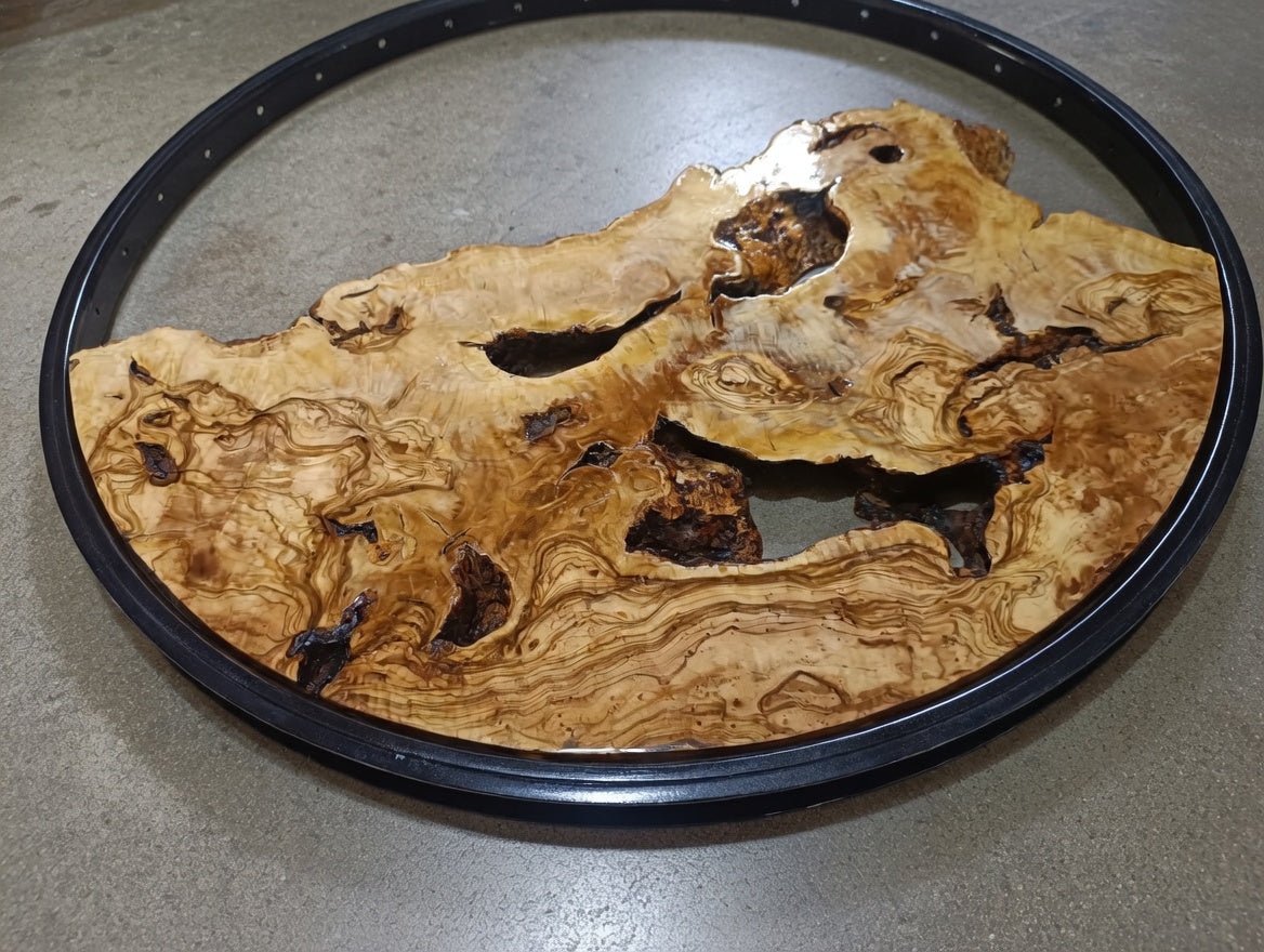 Round Olive Slab for Epoxy Projects