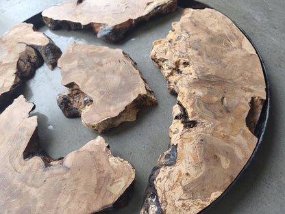 Round Olive Slab Set 5 Pcs