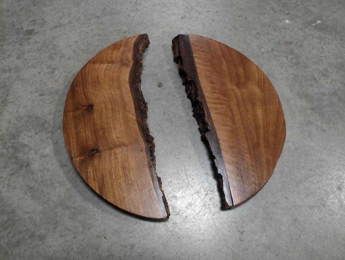 Round Black Walnut Slabs 40cm-50cm