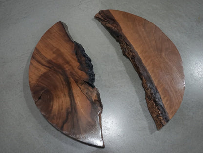 Round Black Walnut Slabs 40cm-50cm