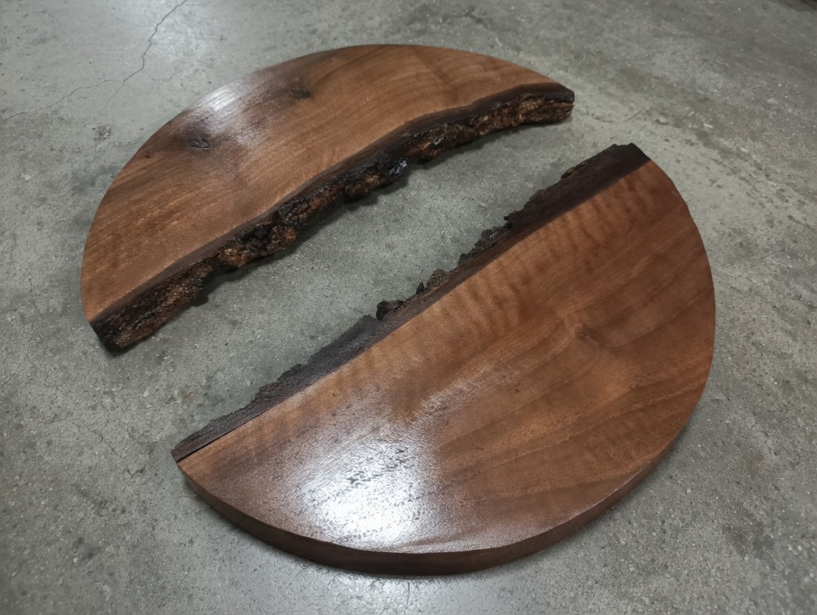Round Black Walnut Slabs 40cm-50cm