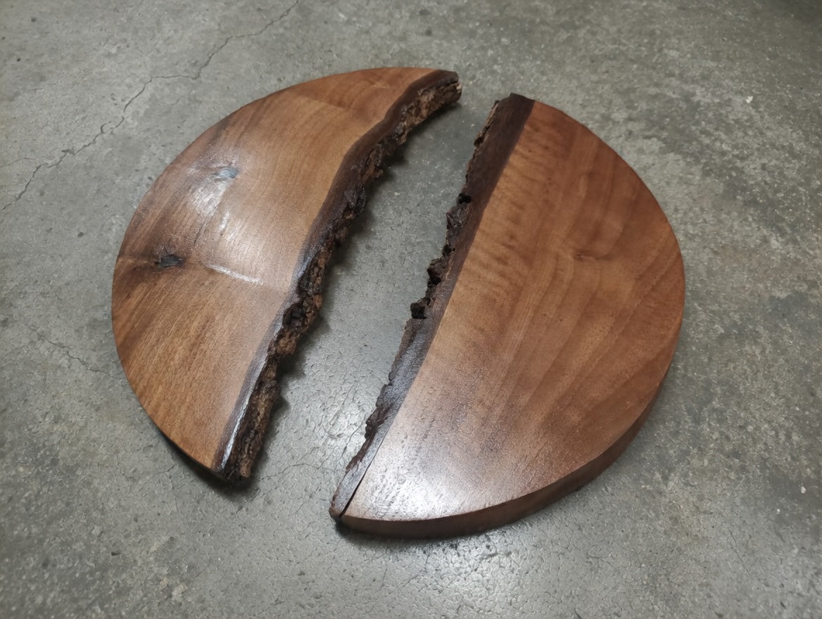 Round Black Walnut Slabs 40cm-50cm