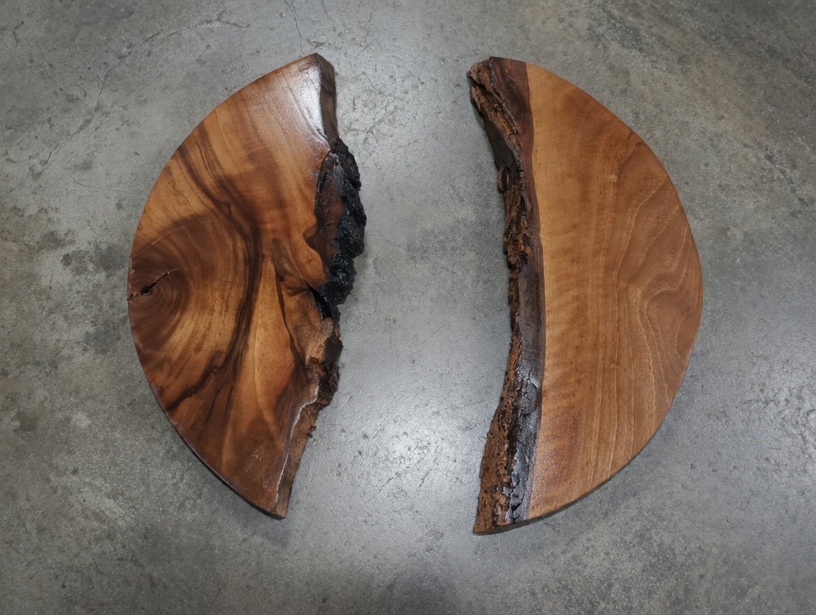 Round Black Walnut Slabs 40cm-50cm