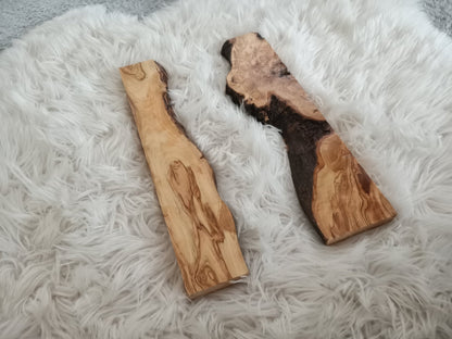Varnished Olive Wood Slabs for Cutting Board 40cm