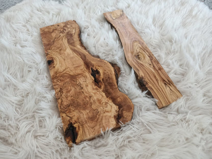 Varnished Olive Wood Slabs for Cutting Board 40cm