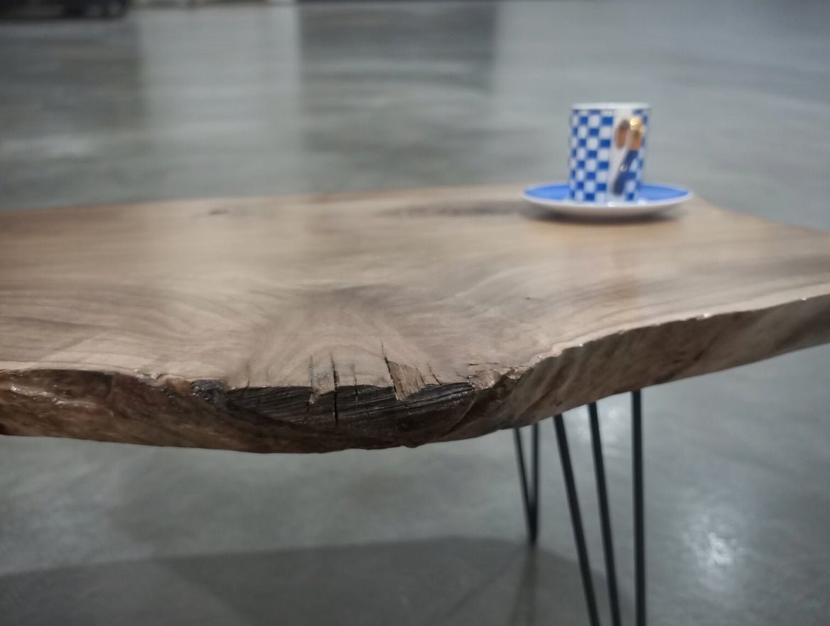 Live Edge Walnut Center Coffee Table Thinner 80cm