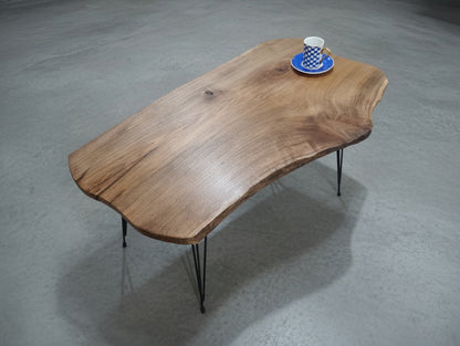 Live Edge Walnut Center Coffee Table Thinner 80cm