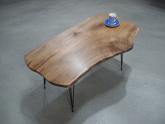 Live Edge Walnut Center Coffee Table Thinner 80cm