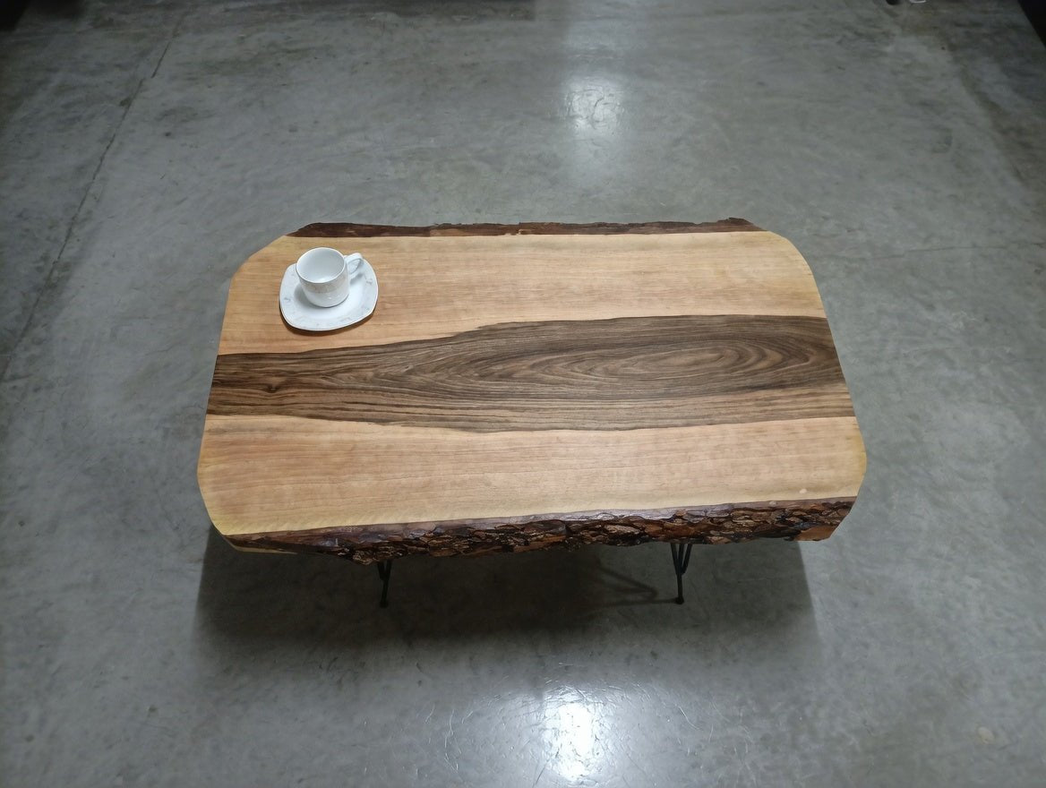Live Edge Walnut Center Coffee Table Thinner 80cm