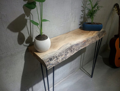 Live Edge Walnut Entryway Table 40cm - 60cm - 80cm