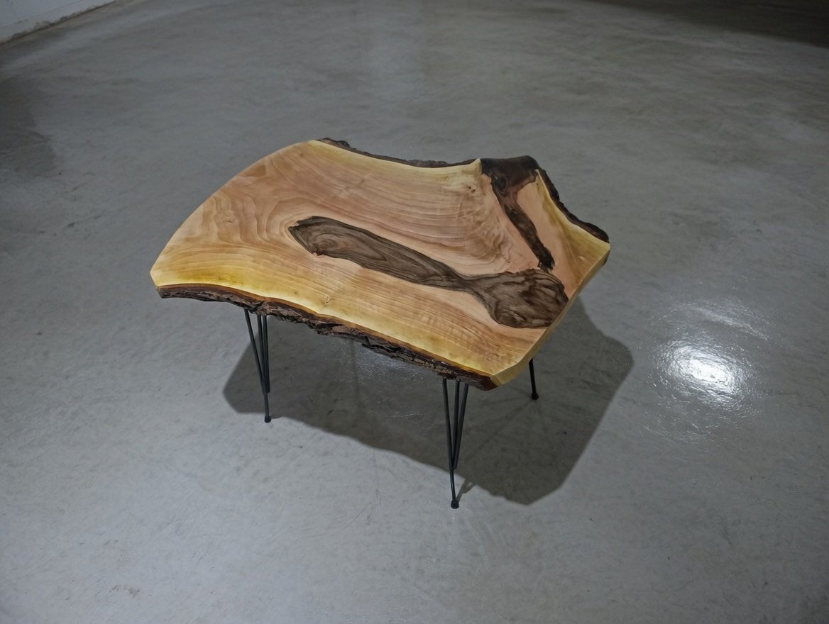 Rustic Walnut Side Table 40cm x 60cm