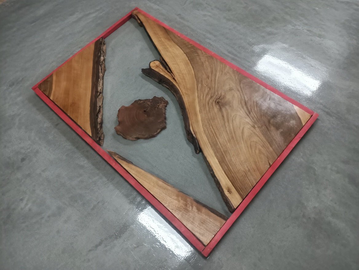 Walnut Slab Set for River Table 60-80-120-180