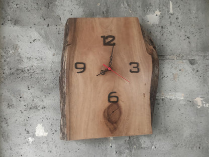 Live Edge Walnut Wall Clock 30cm-40cm-50cm