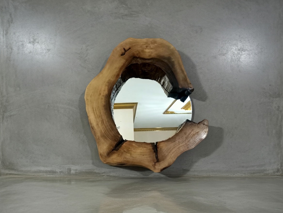 Live Edge Walnut Wall Mirror 30cm - 40cm