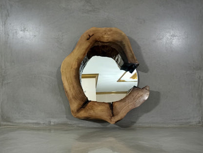 Live Edge Walnut Wall Mirror 30cm - 40cm