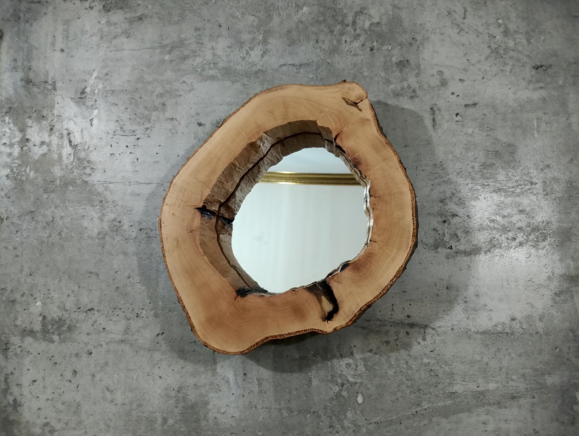 Live Edge Walnut Wall Mirror 30cm - 40cm