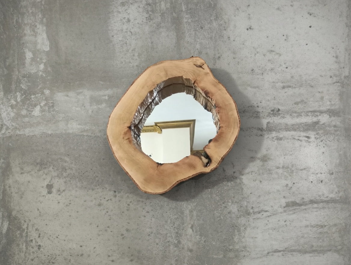 Live Edge Walnut Wall Mirror 30cm - 40cm
