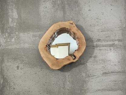 Live Edge Walnut Wall Mirror 30cm - 40cm
