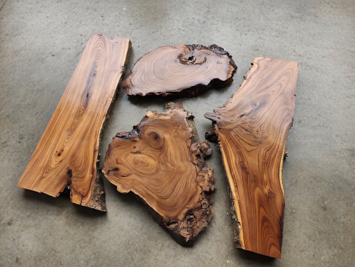 Wild Olive Slab Set 4 Pcs