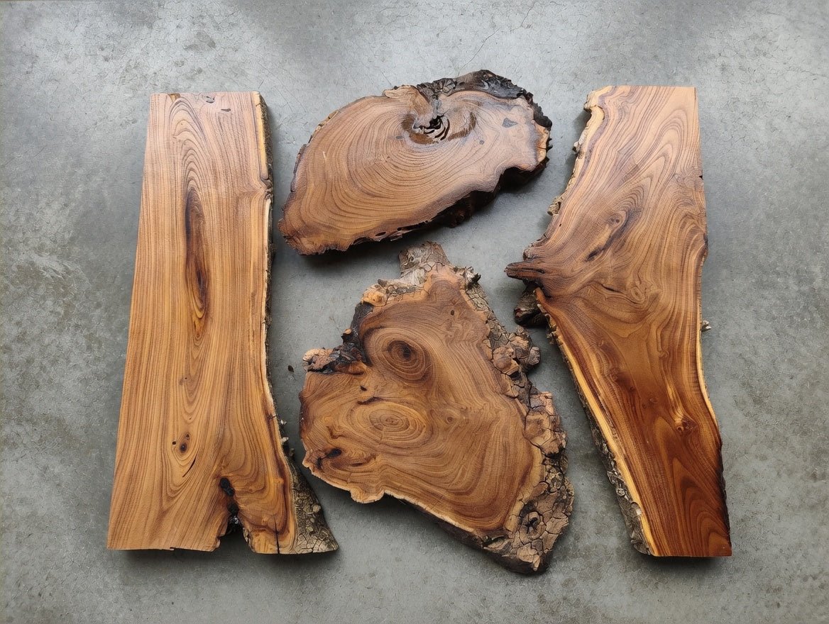 Wild Olive Slab Set 4 Pcs