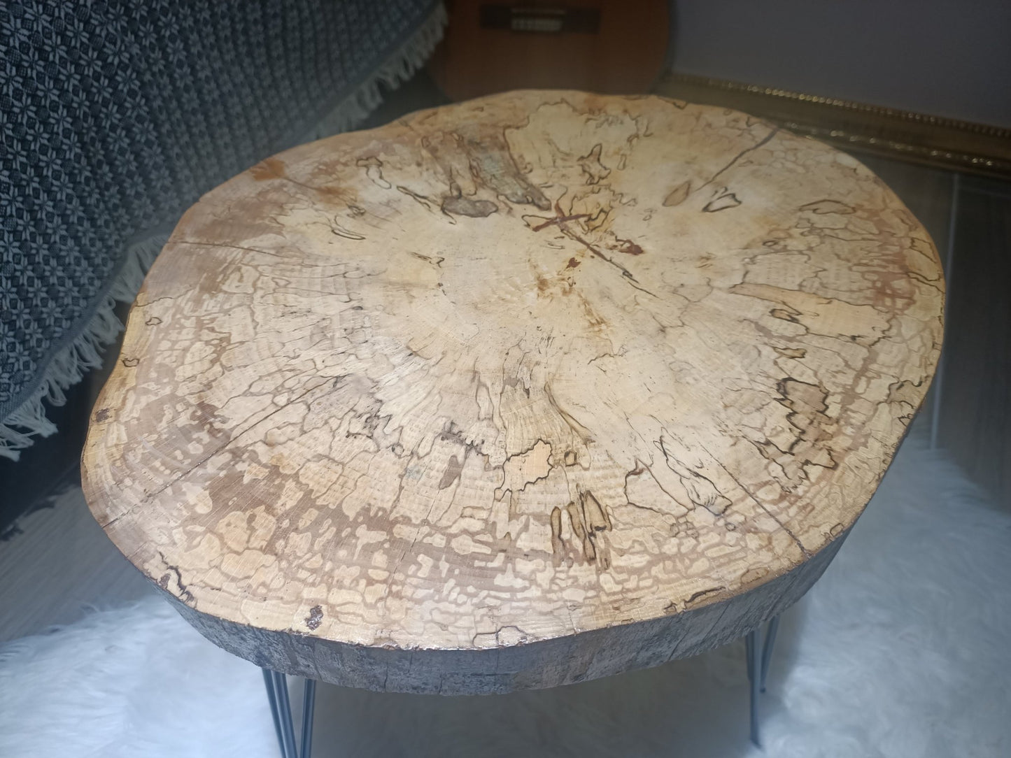 Live Edge End Table from Plane Tree 40cm