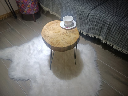 Live Edge End Table from Plane Tree 40cm