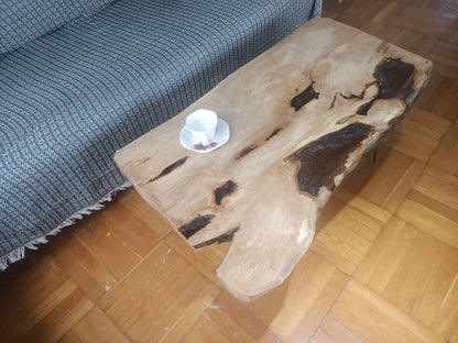 Live Edge Hornbeam Center Coffee Table 90cm - 100cm