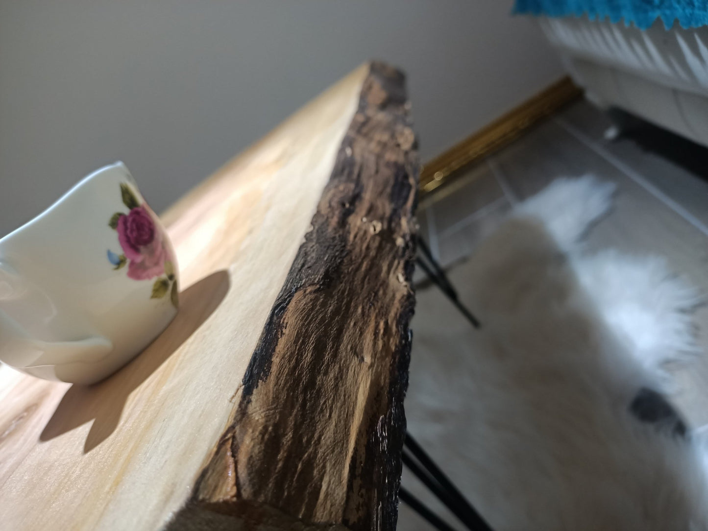 Live Edge Poplar Coffee Table 80cm - 90cm