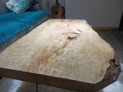 Live Edge Poplar Coffee Table 80cm - 90cm