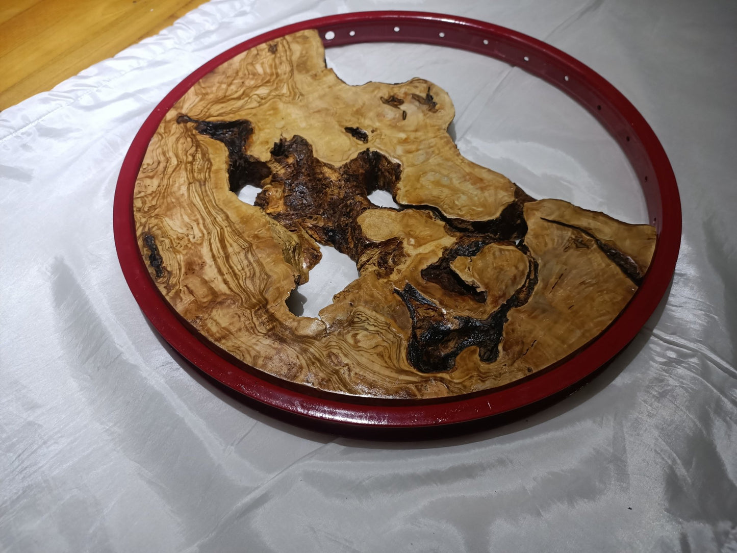 Round Olive Slab for Epoxy Projects